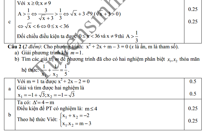 De thi thu vao lop 10 mon Toan - THCS Anh Son 2016