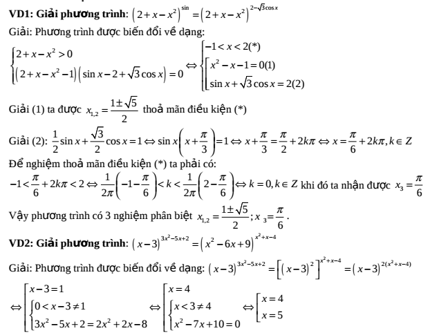 Các phương pháp giải phương trình, bất phương trình, hệ phương trình mũ – Nguyễn Trung Kiên