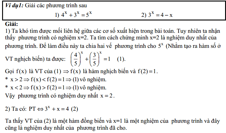 1000 bài tập giải phương trình - bất phương trình - hệ phương trình Mũ - Logarit cực hay - Phần 3