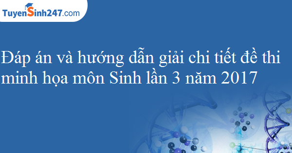 Đề thi - Đáp án và hướng dẫn giải chi tiết đề thi minh họa môn Sinh lần 3 năm 2017