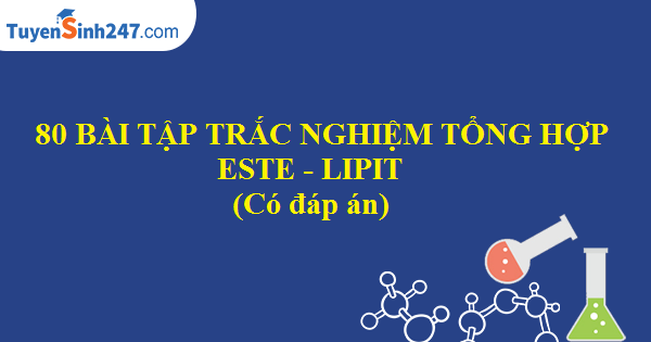 80 BTTN tổng hợp về este - lipit (Có đáp án)