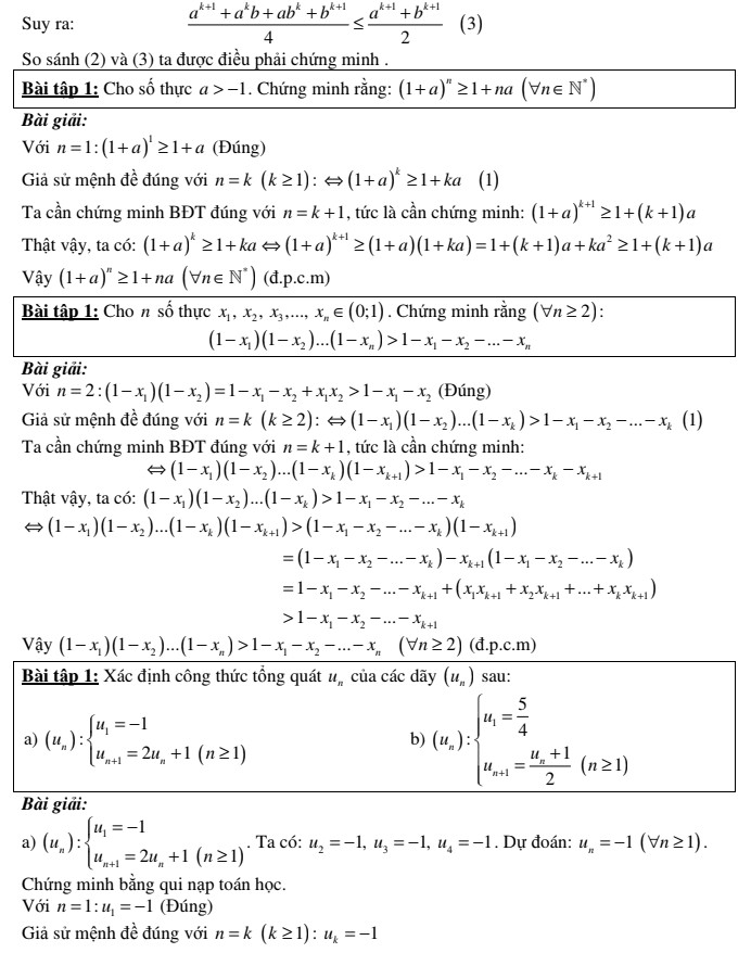 Phương pháp quy nạp toán học PDF