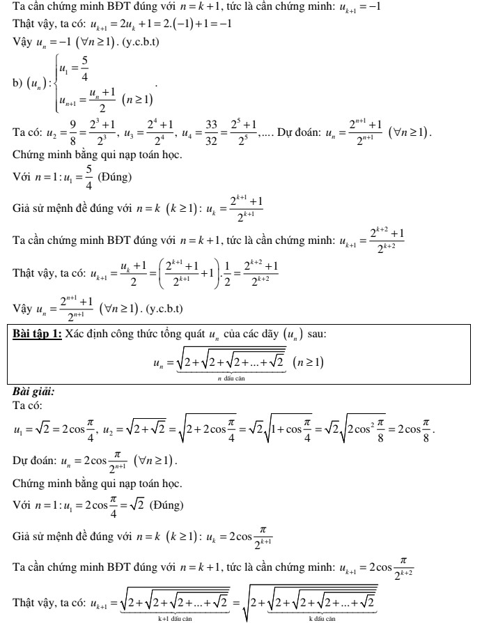 phương pháp quy nạp toán học 11