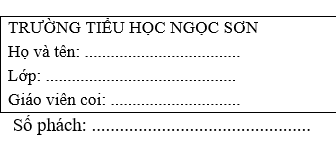 Đề kiểm tra giữa học kỳ 1 môn Toán lớp 5 - trường Tiểu học Ngọc Sơn 2018