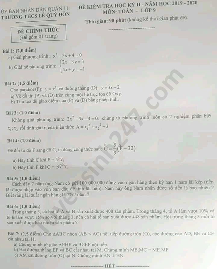 Bạn đang tìm kiếm đề thi Toán lớp 9 để ôn tập? Hãy xem những đề thi được chúng tôi sưu tập và tuyển chọn kĩ càng để đảm bảo chất lượng bài kiểm tra của bạn. Bấm vào hình ảnh liên quan để tìm hiểu thêm ngay!