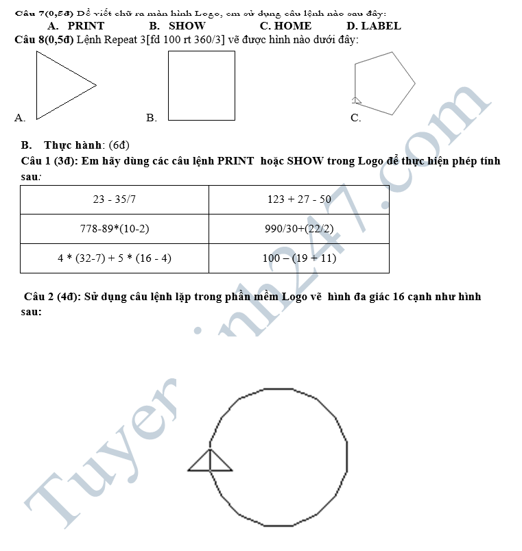 Đề kiểm tra Tin học lớp 5 sẽ giúp bạn cải thiện kỹ năng và kiến thức của mình trong lĩnh vực Tin học. Hãy thử sức mình với những câu hỏi thú vị trong đề kiểm tra này.