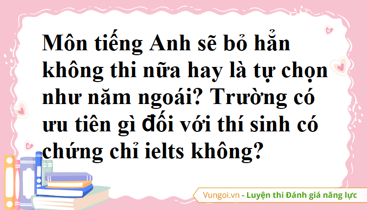 Thi đánh giá tư duy 2023 có tiếng anh không?