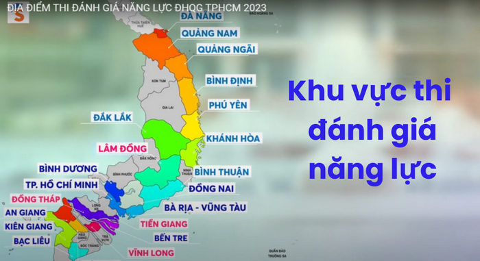 Các khu vực thi đánh giá năng lực