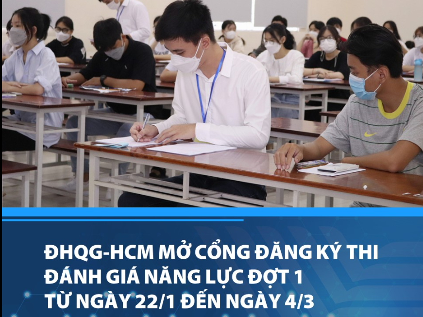 ĐGNL HCM: Ngày đăng ký từng đợt thi, địa điểm thi, lịch thi và các thông tin cần biết 