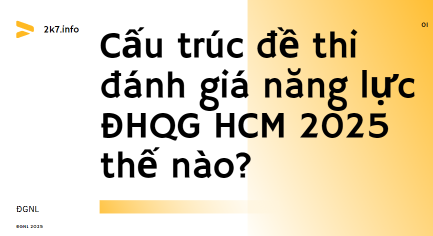 Cấu trúc đề thi đánh giá năng lực ĐHQG HCM 2025 sẽ thế nào?