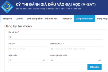 Hướng dẫn đăng ký dự thi đánh giá đầu vào V-SAT ĐH Cần Thơ 2024