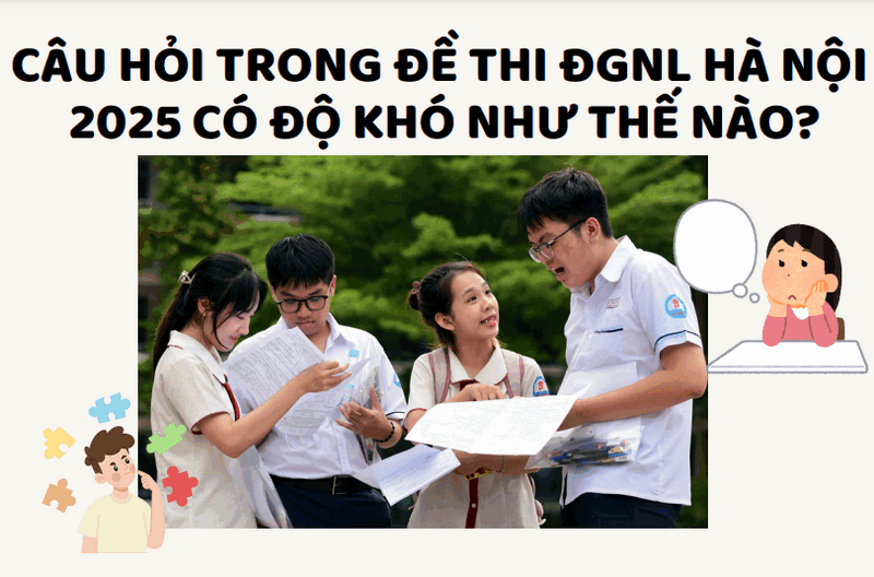 Câu hỏi trong bài thi ĐGNL ĐHQGHN 2025 có độ khó như thế nào?