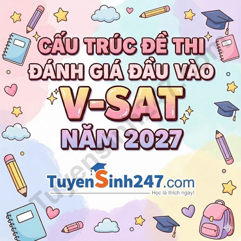 Cấu trúc đề thi đánh giá đầu vào V-SAT năm 2027