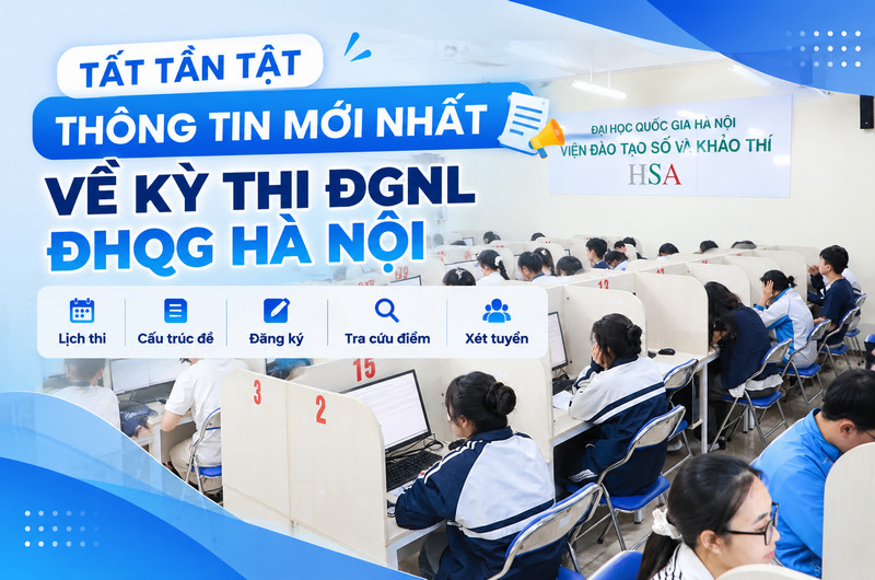 Tất tần tật thông tin về kỳ thi Đánh giá năng lực ĐHQG Hà Nội (HSA) - Mới nhất